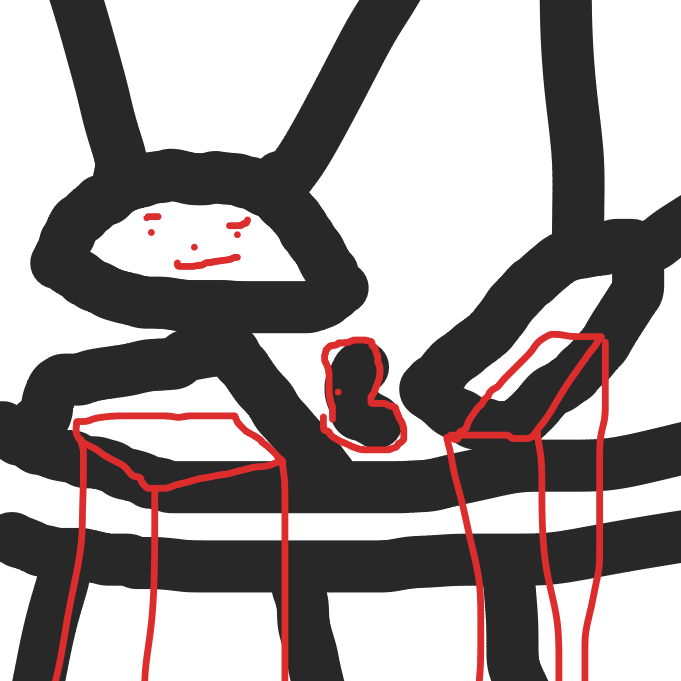 GrandMa met the cube. - Online Drawing Game Comic Strip Panel by Nunu