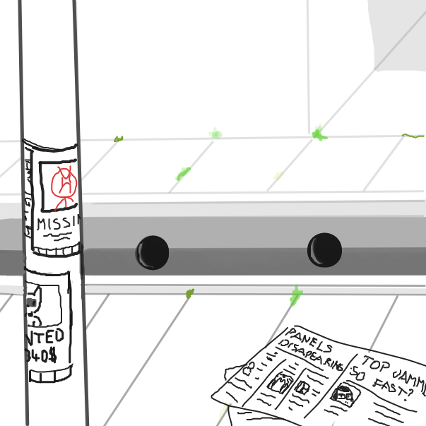 "Near around the sewers there gives stuff all over the place, life form however has long perish... The only thing that's left is a mistery" - Online Drawing Game Comic Strip Panel by Sluggishfella