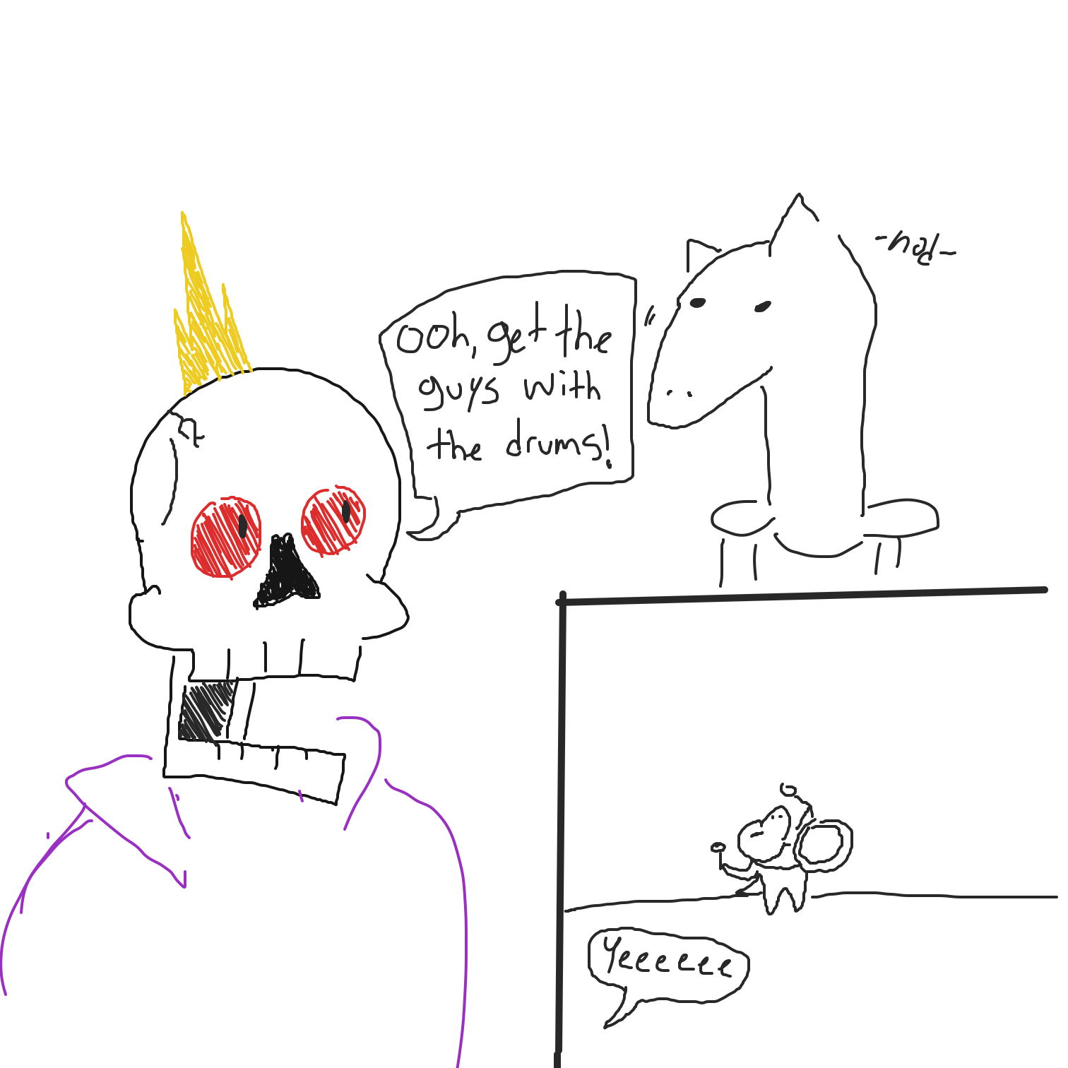 Drawing in To Battle by CurlyCheddar 