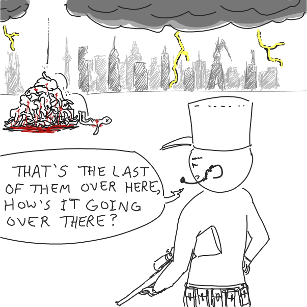 Drawing in The birth of the chrippiter by Buckawn