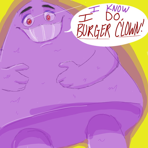 Drawing in Burger Clown by daisydo