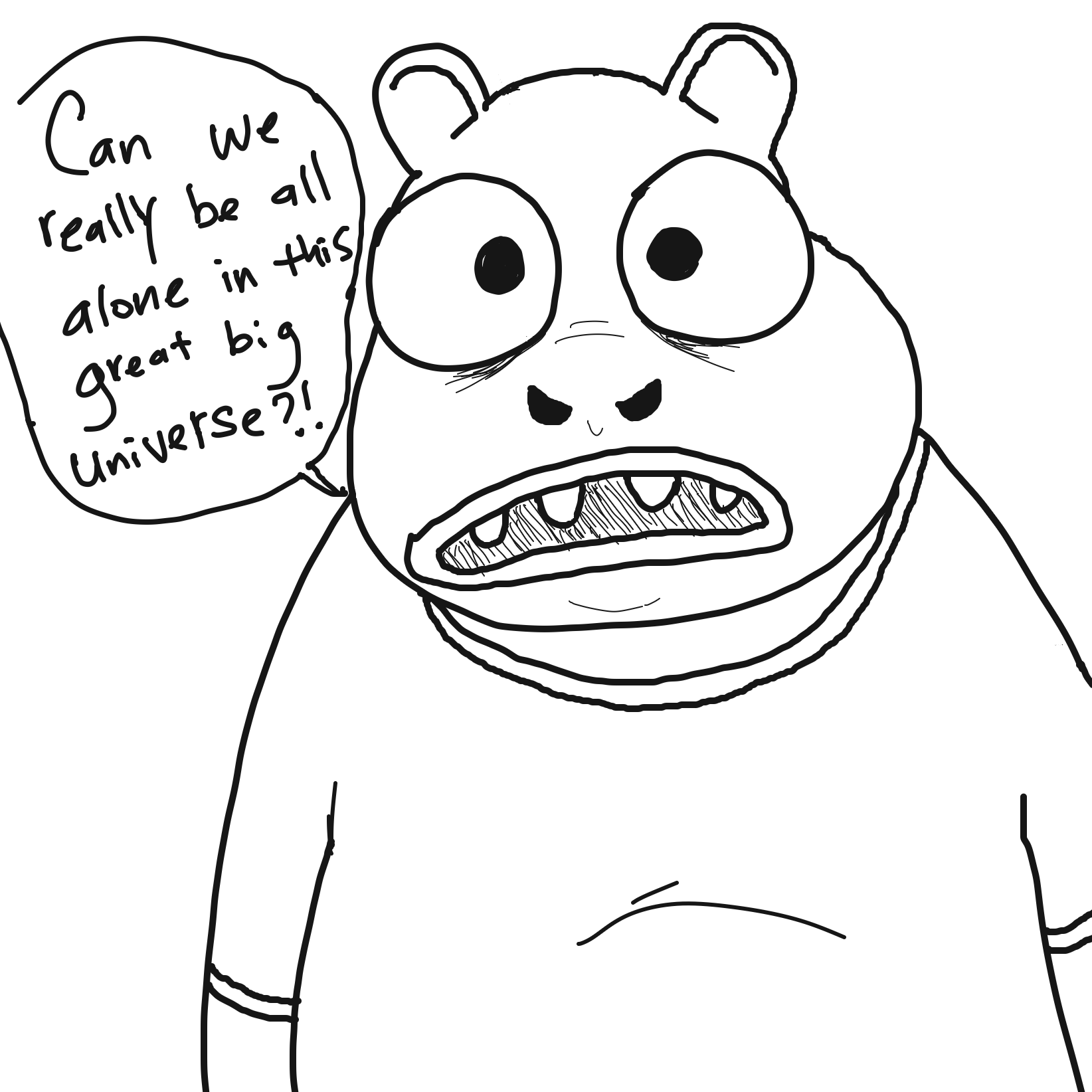 Drawing in The Question by BigShoeStudio