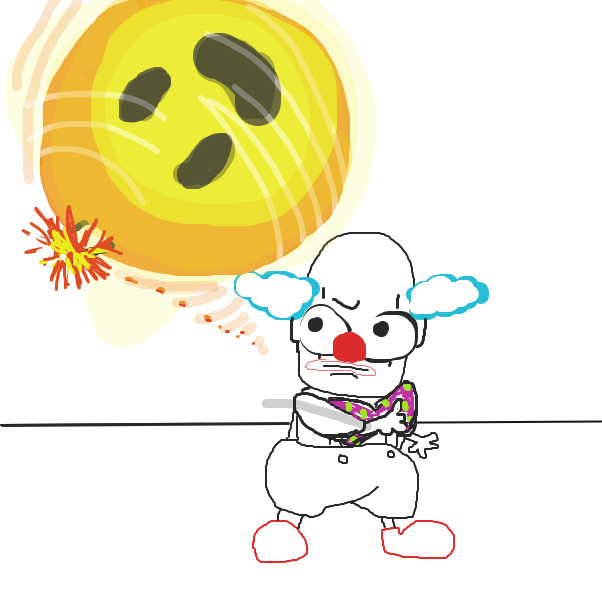 Drawing in clown by Applelsauce