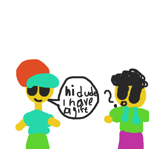 Drawing in a funny gift to give by ifun985