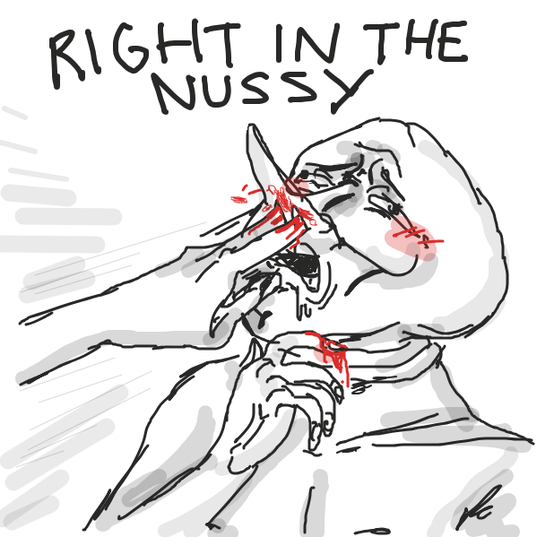 Drawing in red essence by Mojomos