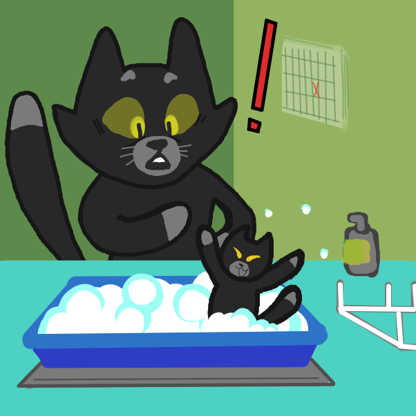 Drawing in cleaning time by FrankenJammer