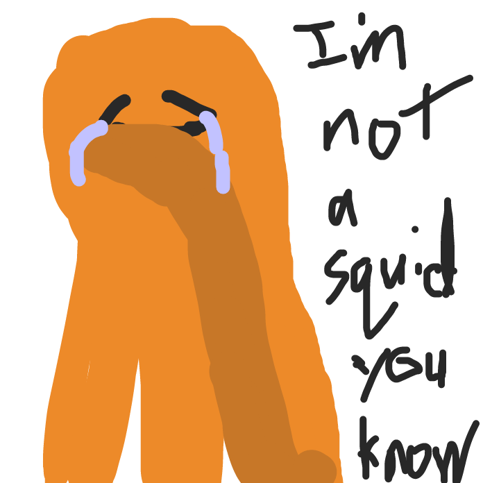 Drawing in Orange Squid vs Blue Squid by Gregarious