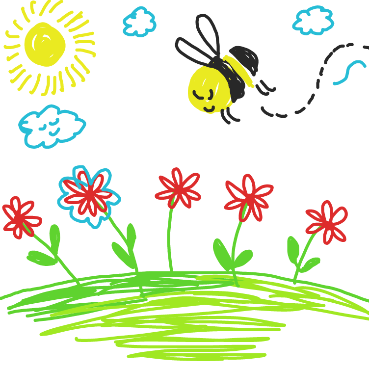 the flower attacks bee when he tries to taste it - Online Drawing Game Comic Strip Panel by niania