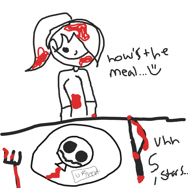 Drawing in Michelin Restaurant  by LeGoddessToot!