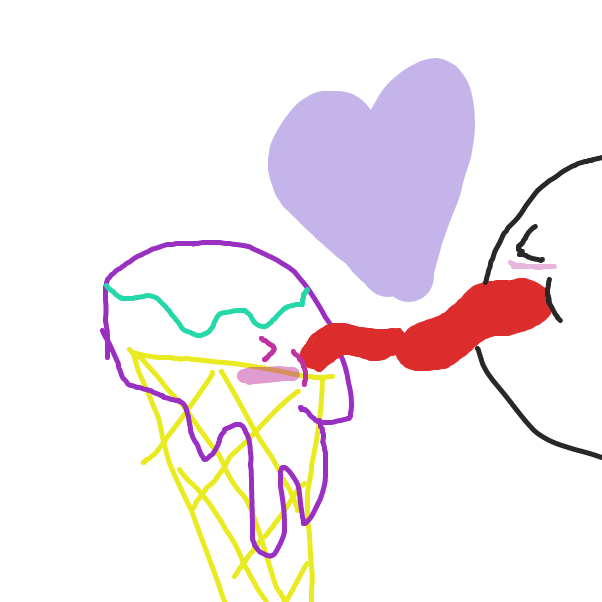 Drawing in Ice cream by LeGoddessToot!