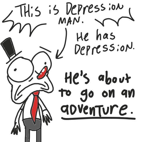 Liked webcomic The Tragic Tale O' Depression Man
