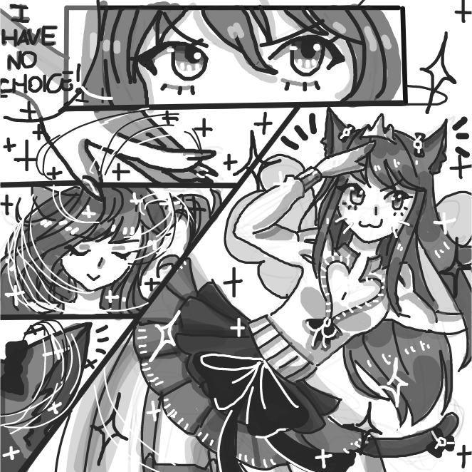 AS SOON AS SHE FINISHES TRASFORMING, IN ABOUT TWO HOURS, IT'S OVER FOR YOU GUYS - Online Drawing Game Comic Strip Panel by SSR scorpia