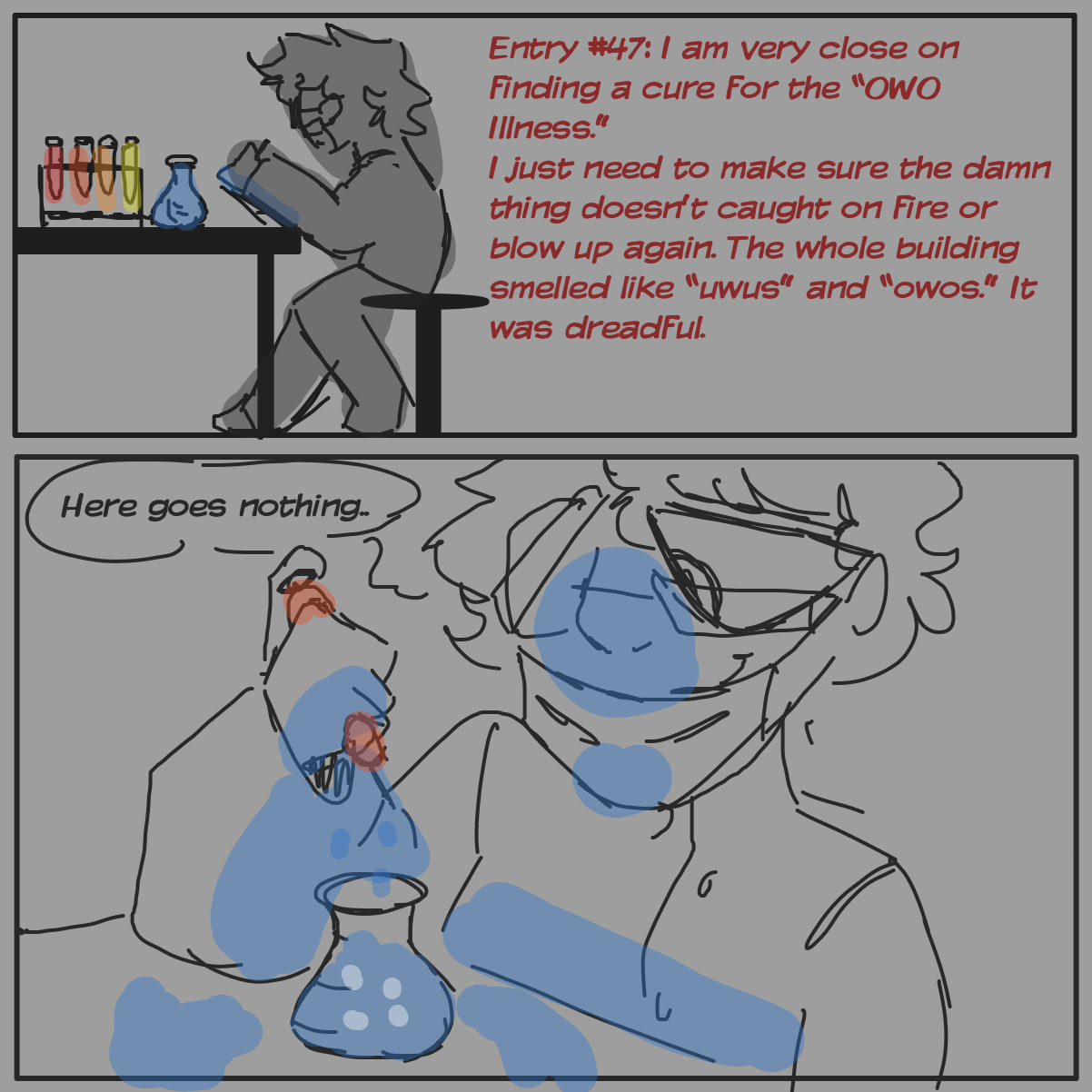  - Online Drawing Game Comic Strip Panel by LittleLonelyArt