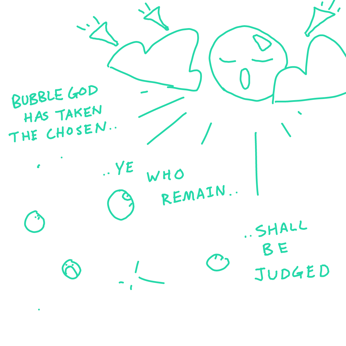 Drawing in Bubblee travel by Potato Man