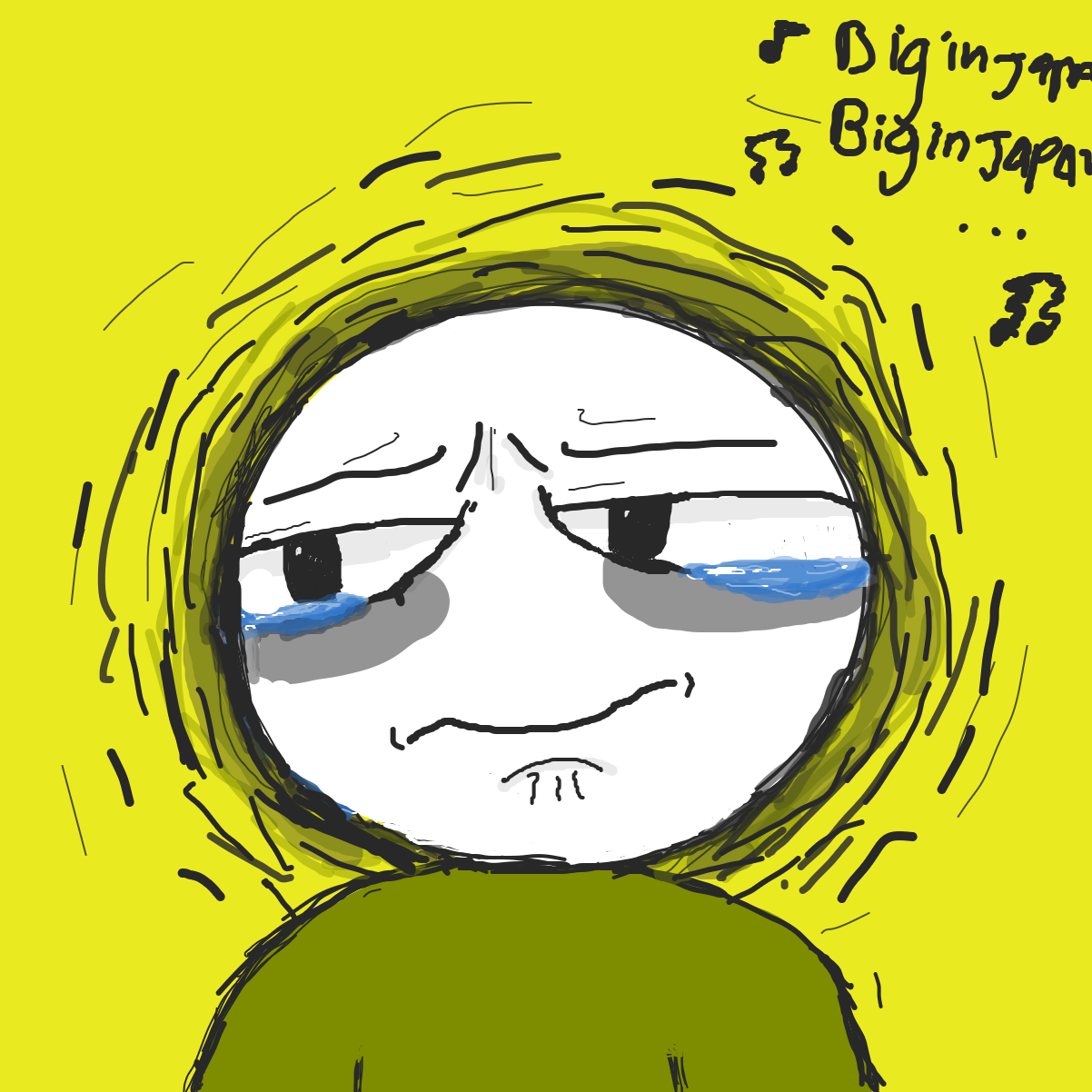 A sad lil’ guy. He’s about to cry and Idk why . Poor buddy... - Online Drawing Game Comic Strip Panel by l’intrus