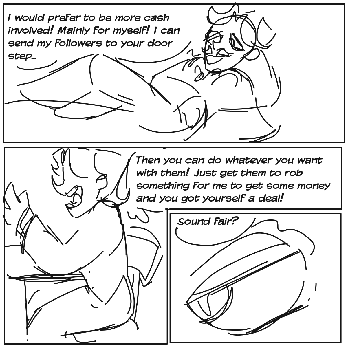  - Online Drawing Game Comic Strip Panel by LittleLonelyArt