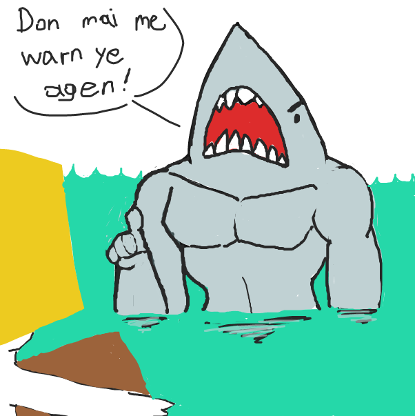 "Don't make me warn you again" - Online Drawing Game Comic Strip Panel by Sluggishfella