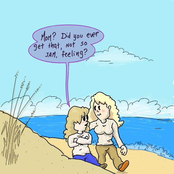 Jammengill: the femenine hygeine Jam.  - Online Drawing Game Comic Strip Panel by Wizard Croissant