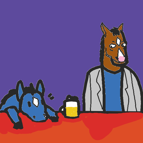bojack horseman - Online Drawing Game Comic Strip Panel by ironically horny