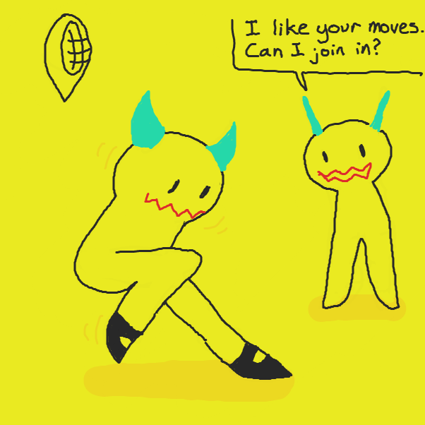 it dance time yeah - Online Drawing Game Comic Strip Panel by muddyrock
