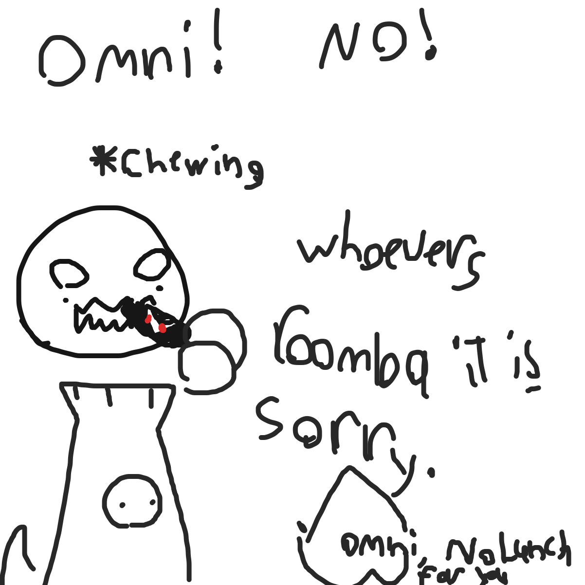 Omni’s going to town on that - Online Drawing Game Comic Strip Panel by KingOfSpades2