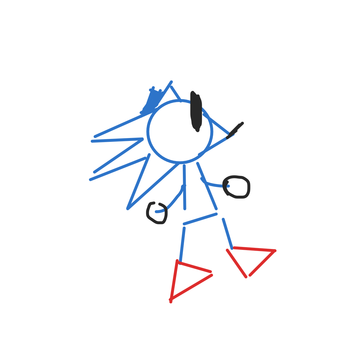 Drawing in Sanic but it keeps going faster by LizardPie34