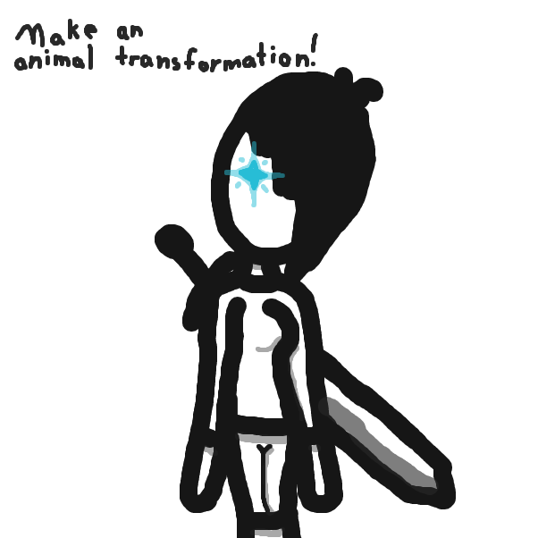 Make a step by step animal transformation (Into whatever animal you want) - Online Drawing Game Comic Strip Panel by ItzAki