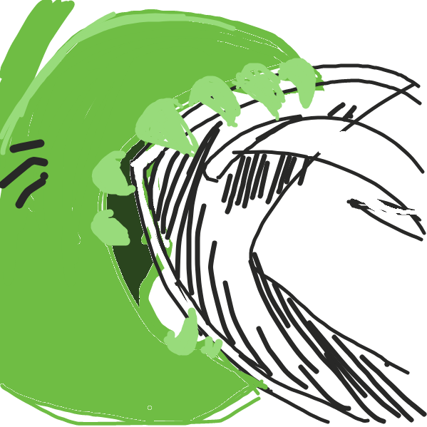 The plant monster is blocked by a shield! - Online Drawing Game Comic Strip Panel by Mosobot64