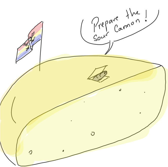 Drawing in Cheese Gnomes  by ArelaEstudio