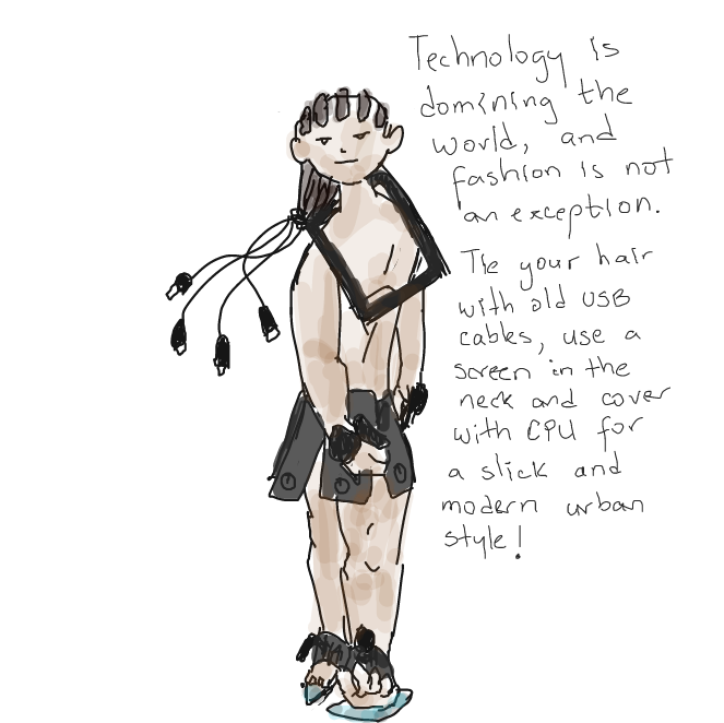 Drawing in Kimmy's High Fashion Recycling by ArelaEstudio