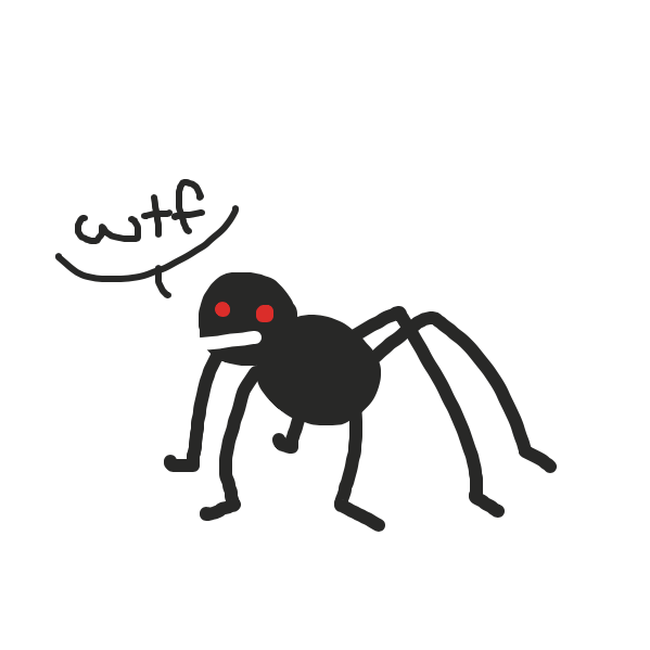 its a spider
 - Online Drawing Game Comic Strip Panel by SodapopSnail