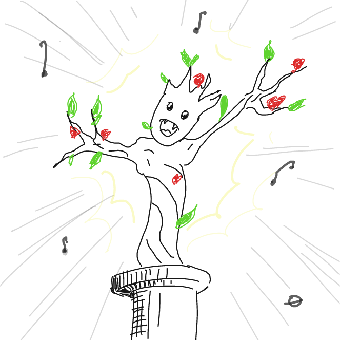 Drawing in dancin' tree by ArelaEstudio