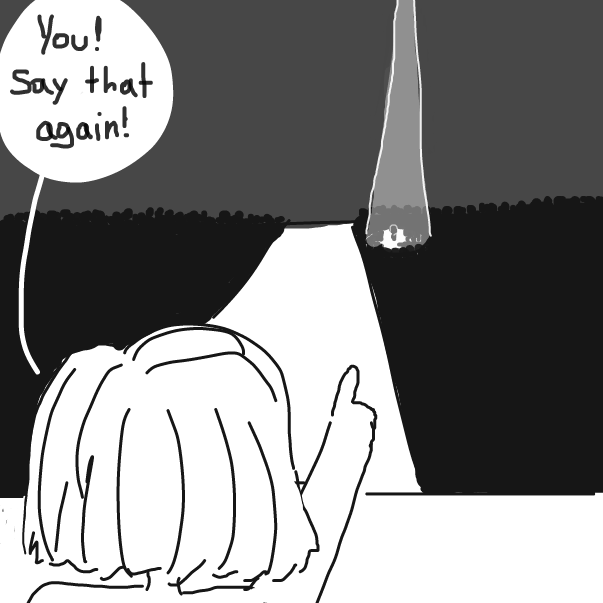 Someone on the crowd seemed to have said a really impactful word! - Online Drawing Game Comic Strip Panel by Sluggishfella