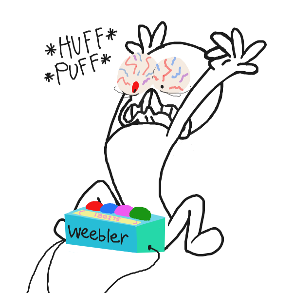 That sure is an odd looking controller. What kind of game is he playing? - Online Drawing Game Comic Strip Panel by NegaPosi