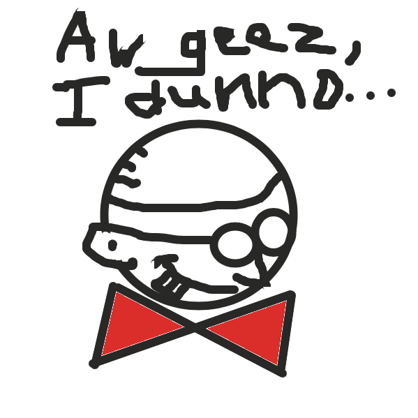 Bill says, "Aw geez, I dunno..." - Online Drawing Game Comic Strip Panel by Andrew