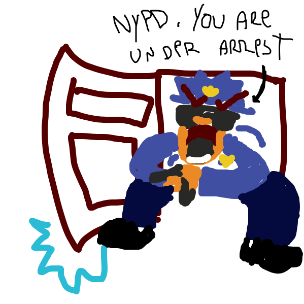 nypd arrest the guy - Online Drawing Game Comic Strip Panel by chistoso