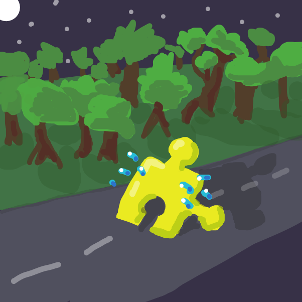 jiggy walks in the road while crying - Online Drawing Game Comic Strip Panel by Finncho