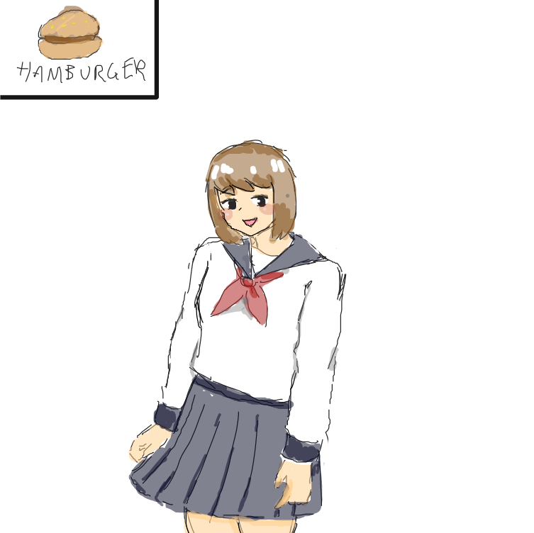 hamburger? - Online Drawing Game Comic Strip Panel by [REDACTED]