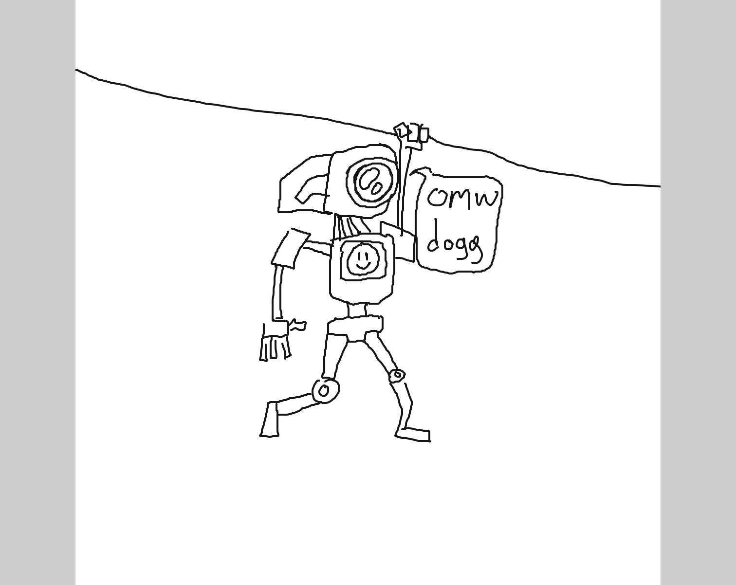 Drawing in ai yam de hundr de gods have sent by CurlyCheddar 