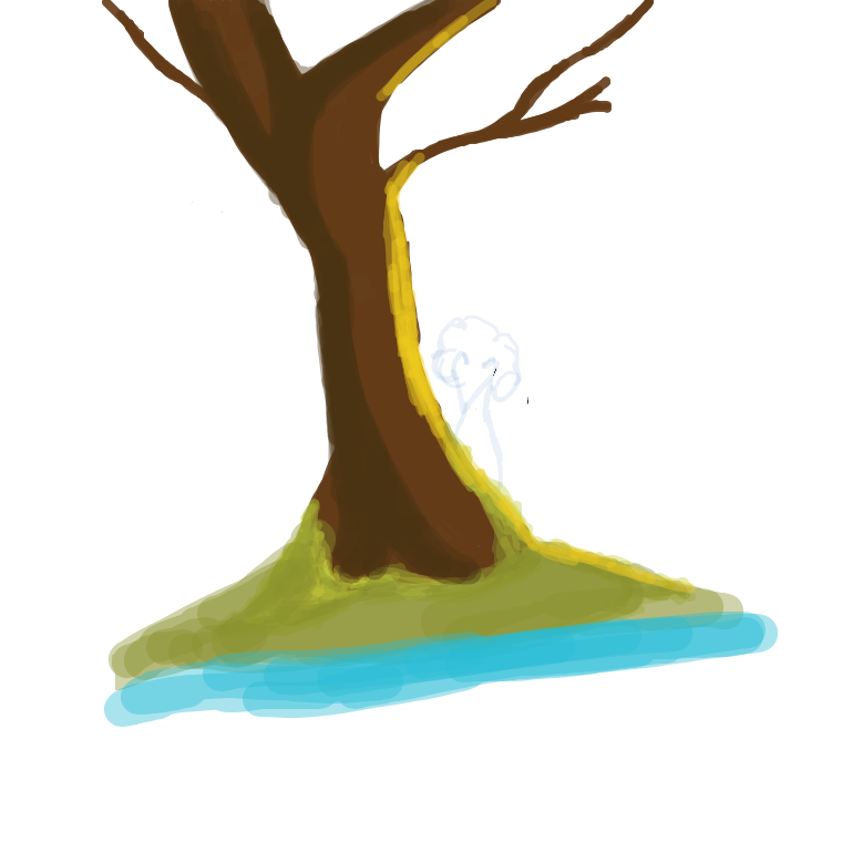 The forest spirit goes to take a sip from the water - Online Drawing Game Comic Strip Panel by Deletedaccount