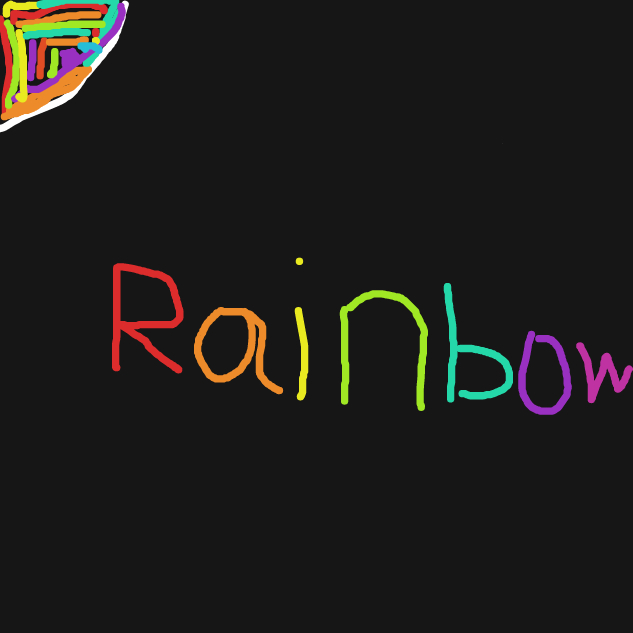 Drawing in Rainbow by plufiedapotat