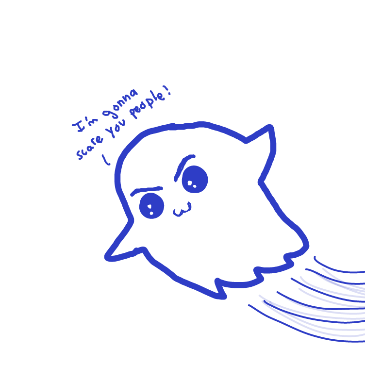 Drawing in ghosty by niania