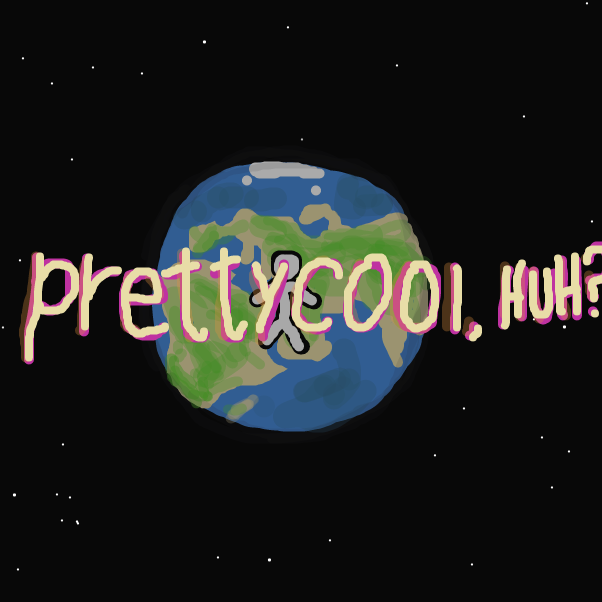 Drawing in Hi, you're on a rock floating in space... by Toxical