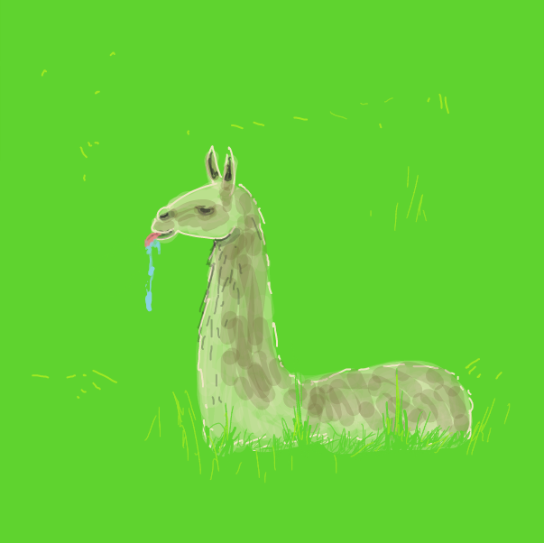 L for Llama - Online Drawing Game Comic Strip Panel by Buckawn
