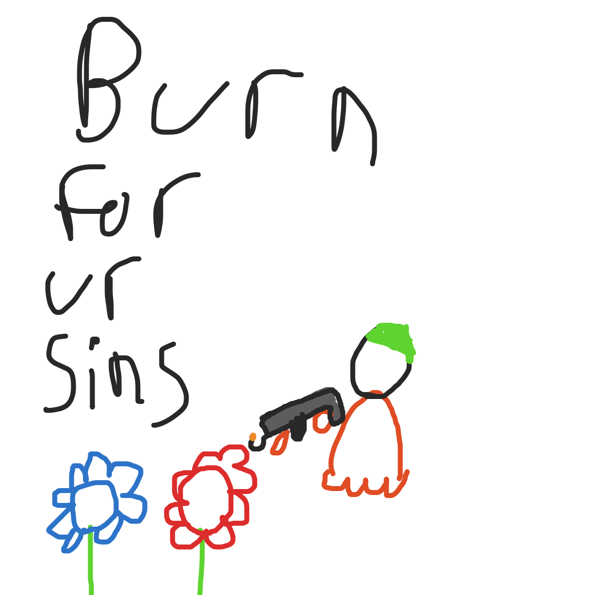 Burn for your sins - Online Drawing Game Comic Strip Panel by Steven117