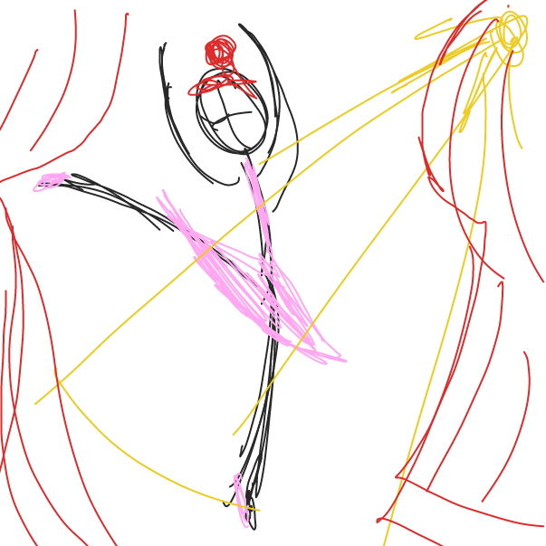 Drawing in Ballerina by RosesArePrickly