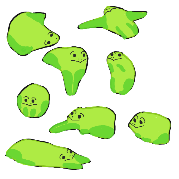 entirely frog? or partially green bean? - Online Drawing Game Comic Strip Panel by Chepley