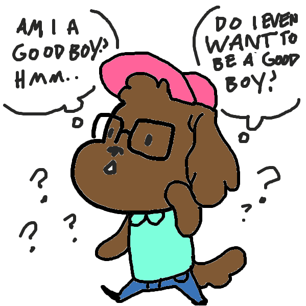 A pupper has an identity crisis!! What will he do? - Online Drawing Game Comic Strip Panel by AlexReeder