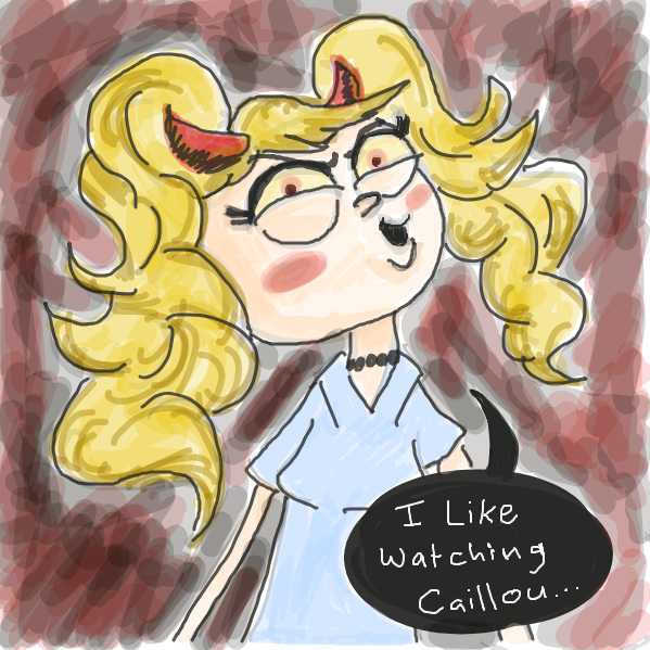 She reveals a secret that hints about her evilness, breaking the 4th wall.   - Online Drawing Game Comic Strip Panel by Loco-L