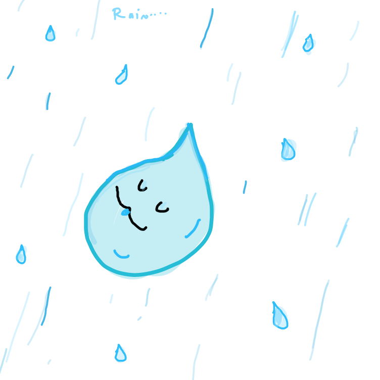 Drawing in raiin by niania